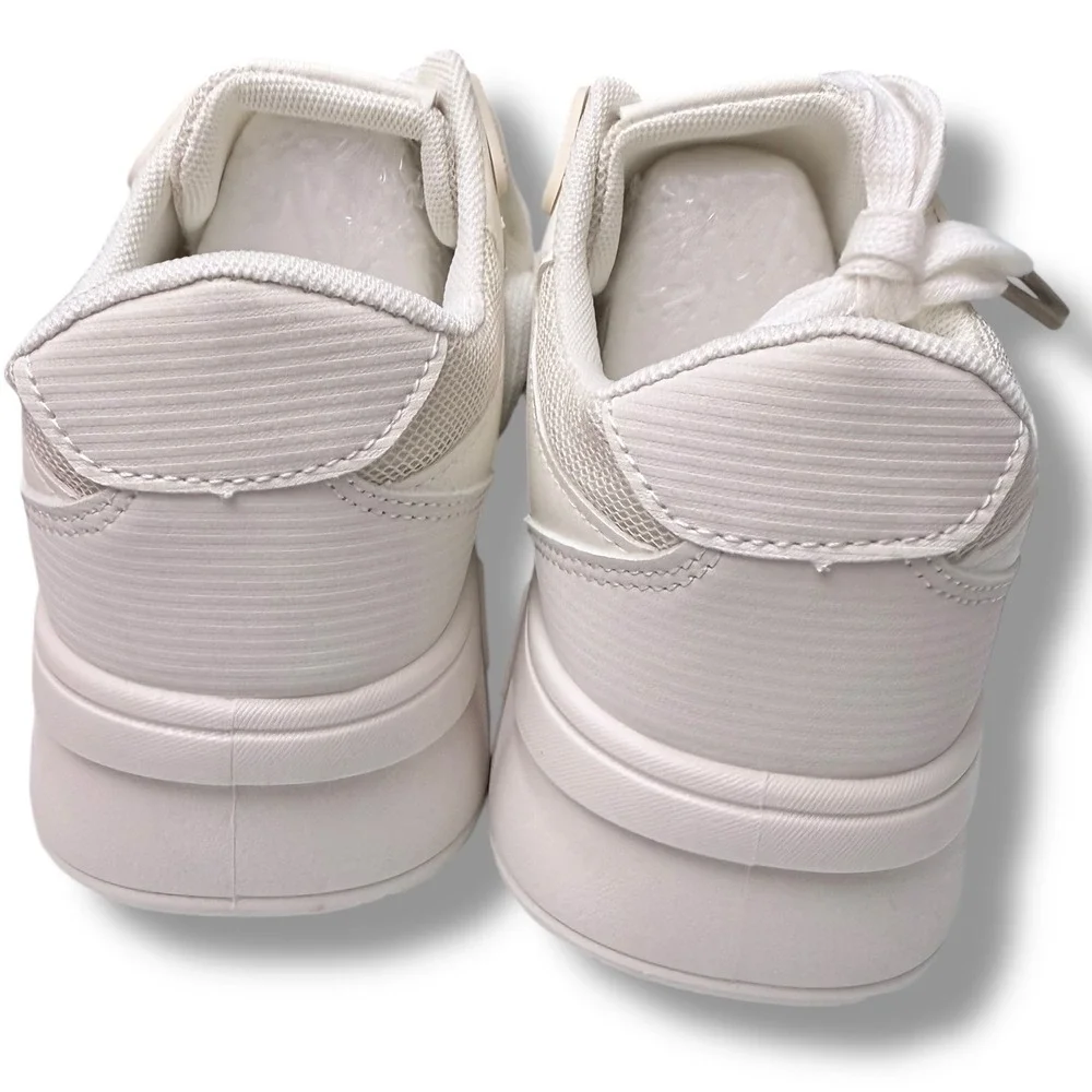 Fashion Women Chunky Sneakers White Lace Up Platform Athletic Shoes SZ 39 8